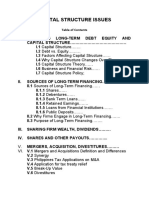 Capital Structure Issues: V. VI. V.1 Mergers and Acquisitions Definition and Differences