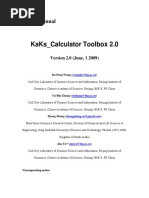 Kaks - Calculator Toolbox 2.0: User'S Manual