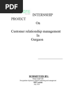 Internship Project On Customer Relationship Management in Gurgaon