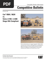 Competitive Bulletin: Cat 950H / 962H vs. Volvo L110E / L120E Stage IIIA Compliant