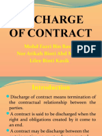 DISCHARGE OF CONTRACT Blabla..