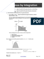 Areas by Integration: DX X F Area