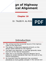 Design of Highway Vertical Alignment: Dr. Taleb M. Al-Rousan