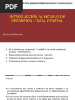 Introducción de Modelo de Regresión Lineal General