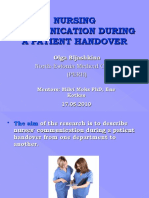 Nursing Communication During A Patient Handover