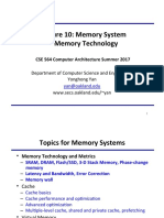 Lecture 10: Memory System - Memory Technology: CSE 564 Computer Architecture Summer 2017