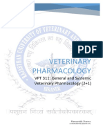 VPT 311: General and Systemic Veterinary Pharmacology (2+1)