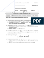 Examen Final de Análisis Matemático III - ISP Dr. Joaquín V. González - Abril 2021 - (Virtual)