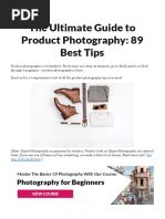 The Ultimate Guide To Product Photography: 89 Best Tips