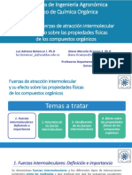 Quimica Organica Clase 4. Fuerzas Intermoleculares 2020