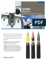 30mm GAU 8 A PGU 13 B HEI PGU 14 B API PGU 15 B TP