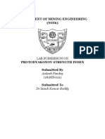 Lab 4 - Protodyakonov Strength Index