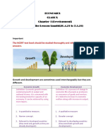 Economics Class X Chapter-I (Development) Gist of The Lessons Taught (20.4.21 To 7.5.21)