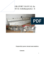 A Laboratory Manual For Ii: ELECTRICAL Workshop Practice