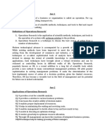 10) OR Techniques Help in Training/grooming of Future Managers