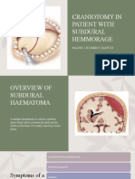 Craniotomy in Patient With Subdural Hemmorage