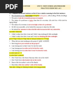 Câu CH Đ NG) : Teachero English Center 0936.821.022 Unit 3: Teen Stress and Pressure Practice Exercise 1 & 2