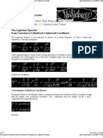 The Laplacian Operator From Cartesian To Cylindrical To