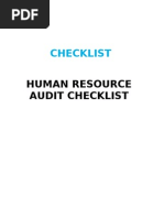 HR Audit Checklist