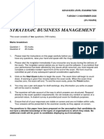 Strategic Business Management Exam November 2020