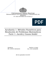 Ayudantía 1 - Jacobi y Gauss Seidel