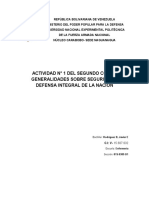 Generalidades Sobre Seguridad y Defensa Integral de La Nación