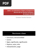 Sobre La Estructura, El Signo y El Juego en El Discurso de Las Ciencias Humanas