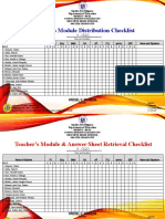 Teacher's Module Distribution Checklist: 9 - Clio