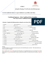 Conditional Sentences - First Condition (Future Possible)