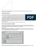 Nota Fiscal de Estorno - Projedata Wiki