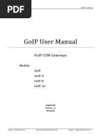 Goip User Manual: Voip GSM Gateways