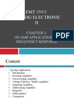 EMT 359/3 Analog Electronic II: Op-Amp Applications & Frequency Response