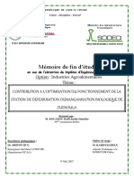 Optimisation Du Fonctionnement D'un Déferriseur Biologique