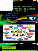 Refresher On Instructional Strategies