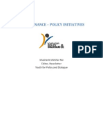 Micro Finance - Policy Initiatives