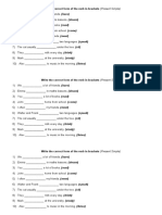 Write The Correct Form of The Verb in Brackets (Present Simple)