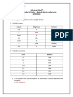 Guía de Ejercicios N°1 Calculo Velocidad de Infusion - Calculo de Dosis CORRECCION