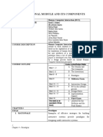 Instructional Module and Its Components: Course Human Computer Interaction (HCI) Developer and Their Background