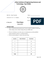 ME 333 Final Exam