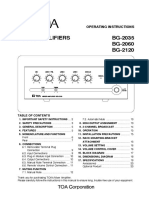 Mixer Amplifiers BG-2035 BG-2060 BG-2120: Operating Instructions