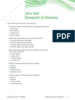 Multiple-Choice Test Chapter 9: Transport in Humans: 1 A B C D 2 A B C D 3 A B C D 4 A B C D 5 A B C D