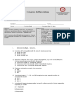 Ev. Matematicas 3ro. Basico A y B