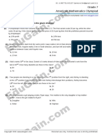 Grade 7 American Mathematics Olympiad: Choose Correct Answer(s) From The Given Choices