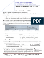 Ficha de Preparação para Prova de Física 11 Classe