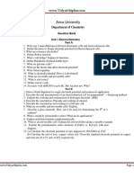 Department of Chemistry: Question Bank Unit 1 Electrochemistry Part A