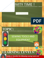 Activities and Quiz - Sewing Tools