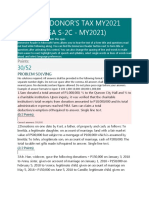 Quiz #2 - Donor'S Tax My2021 (TAX 2 - BSA S-2C - MY2021) : Points