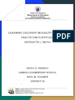 Learning Delivery Modality Course 2 Practicum Portfolio Artifacts / Movs