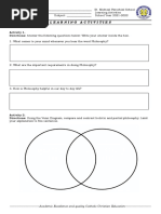 Learning Activities: Activity 1. Directions: Answer The Following Questions Below: Write Your Answer Inside The Box