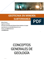 Geotecnia en Minería Subterránea